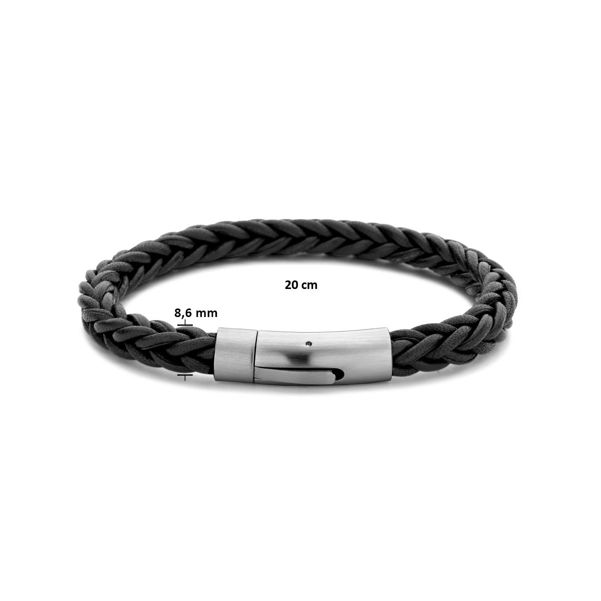 Fantasy Collection Armband leer 8,6 mm edelstaal - PSN6506077