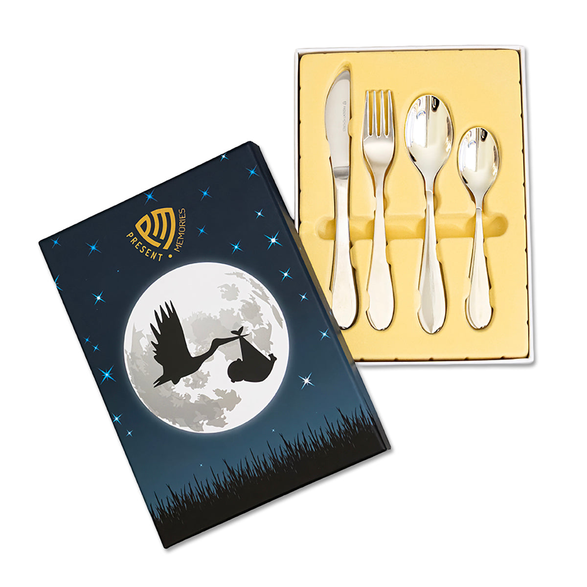 Fantasy Collection Kinderbestek Blanco Geboorte RVS
