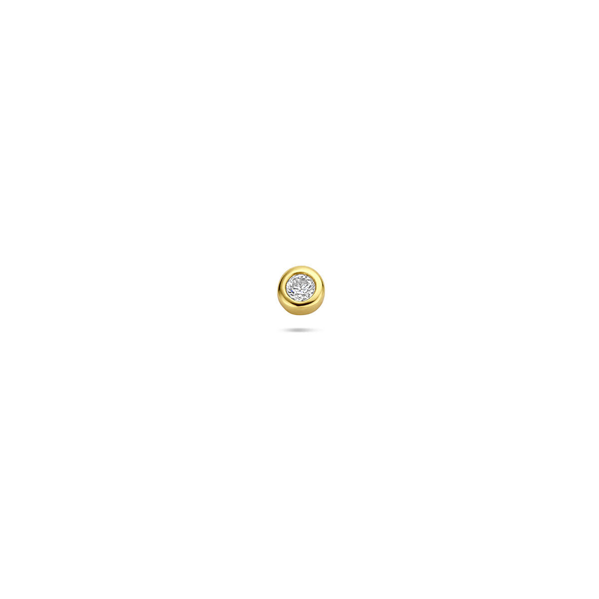 Fantasy Collection Flat back piercing rond zirkonia 3 mm 1 micron zilver verguld