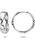 Zilveren gerhodineerde klapoorringen 25 mm - 1341305
