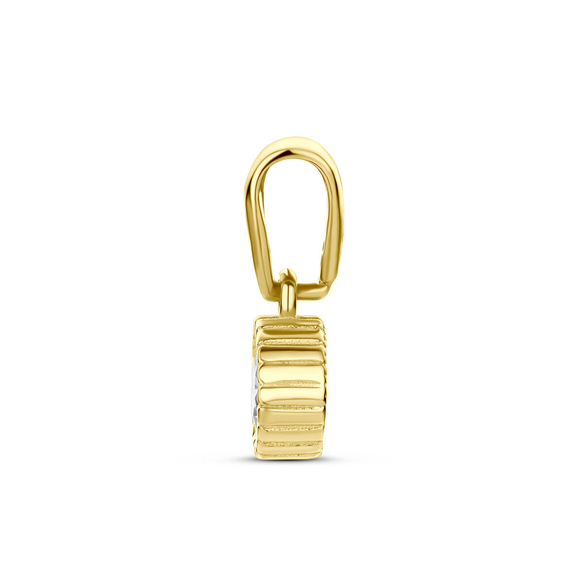 Hanger zirkonia 9K geelgoud 5 mm