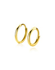 ZINZI Gold 14 karaat gouden oorringen met luxe scharniersluiting 10 x 1,2mm ZGO523