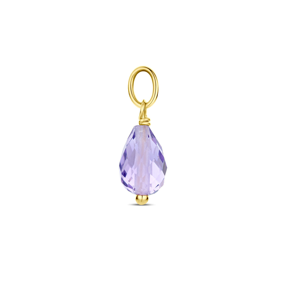 Fantasy Collection Hanger amethist 15 mm 14K geelgoud