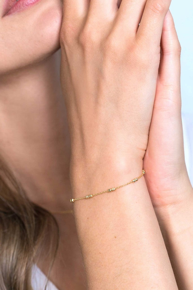 ZINZI Verguld Zilveren Armband 17-20cm geel - ZIA2218G