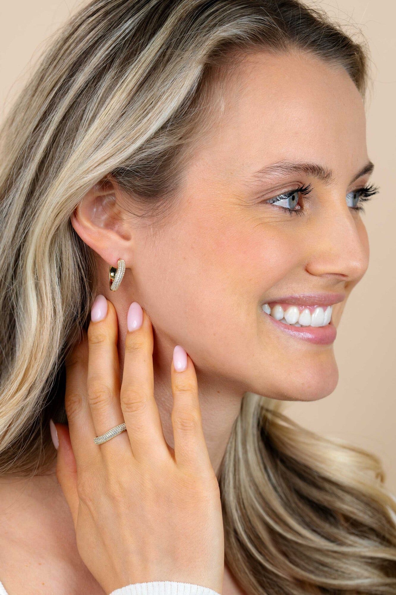 ZINZI Verguld Zilveren Ring met Witte Zirkonia ZIR2883Y