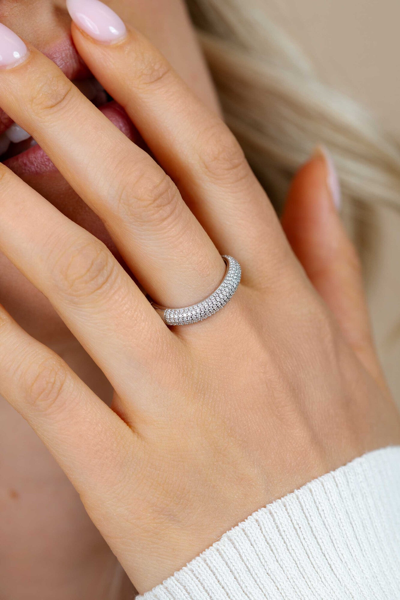 ZINZI Zilveren Ring met Witte Zirkonia ZIR2883