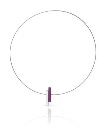 Clic Eenvoudige Staafjes Paars Collier - C116P