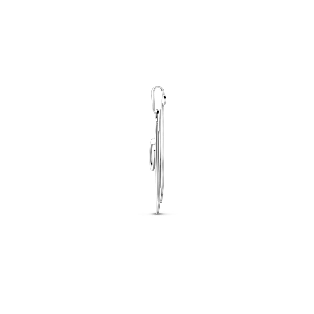 Hanger sierletter W 24,5 mm zilver #Letter_W
