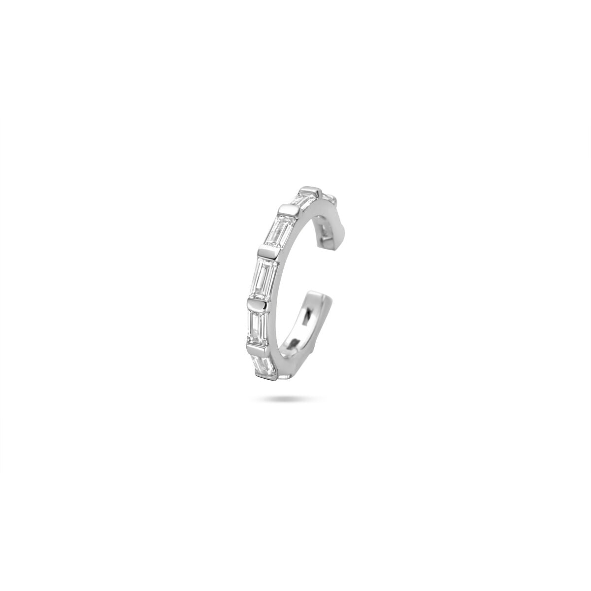 Zilveren gerhodineerde ear cuff zirkonia 14,5 mm - 1341301