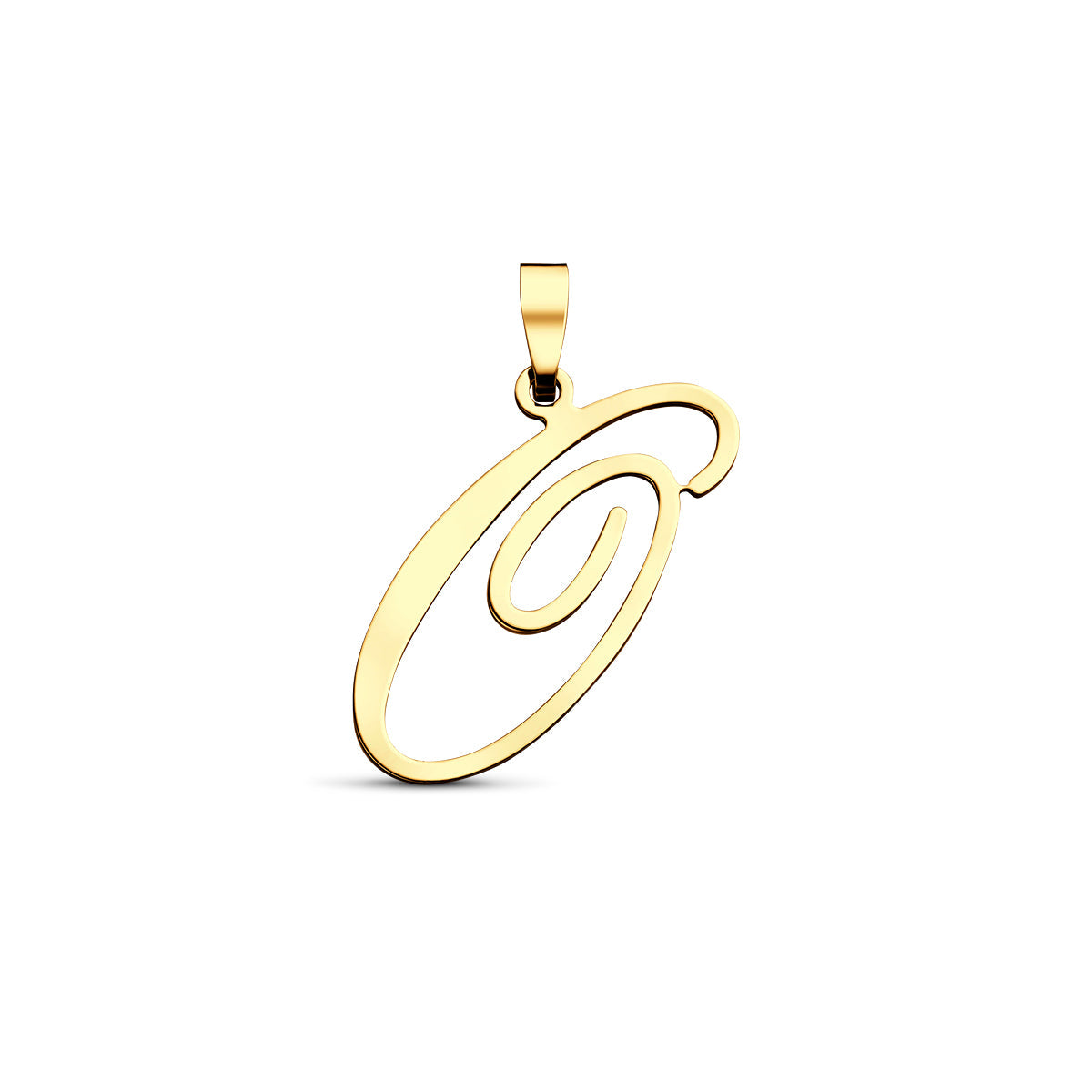 Hanger sierletter O 25,5 mm 14K geelgoud #Letter_O