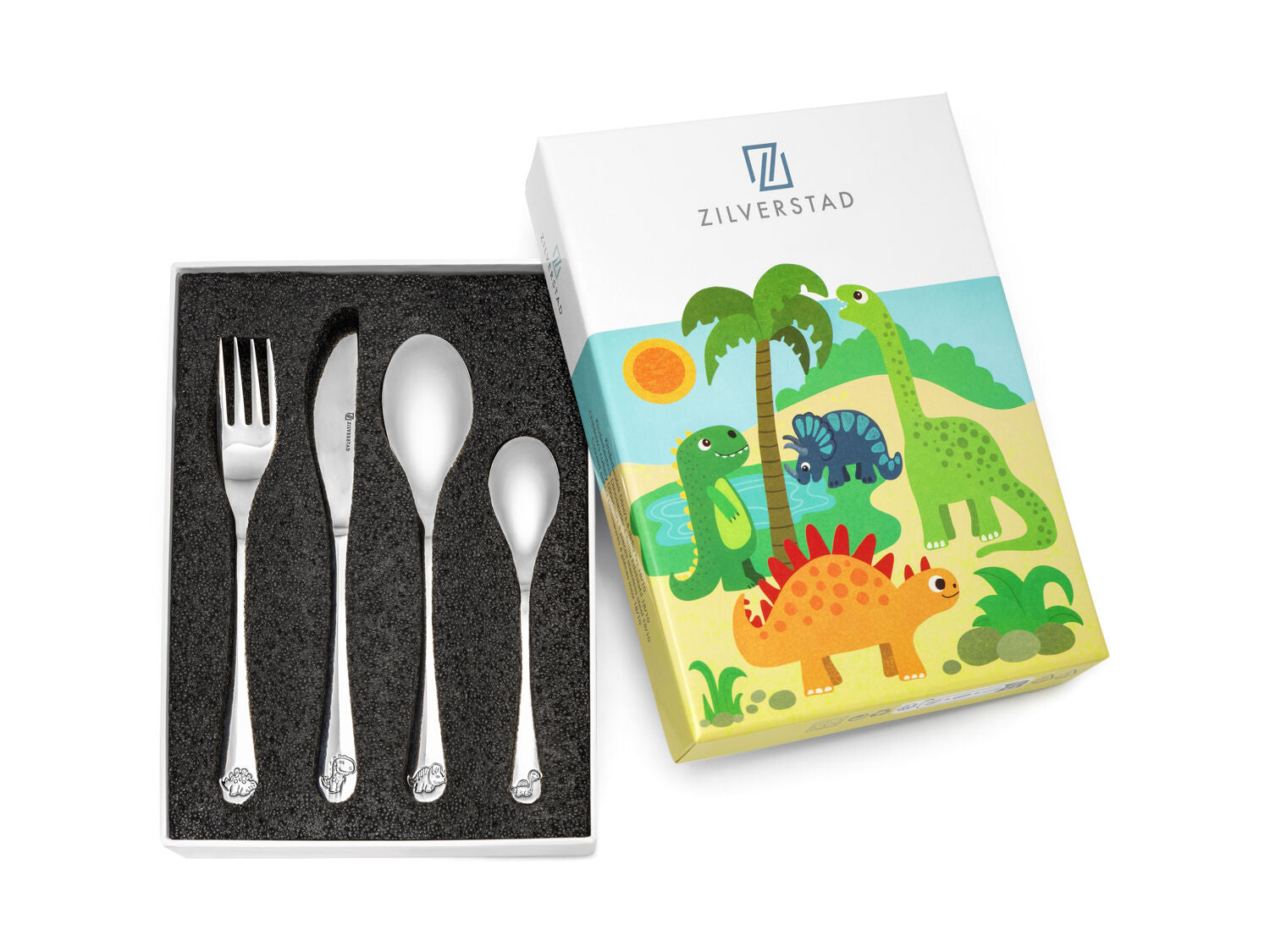 Zilverstad Kinderbestek Dinosaurus RVS - 6833070