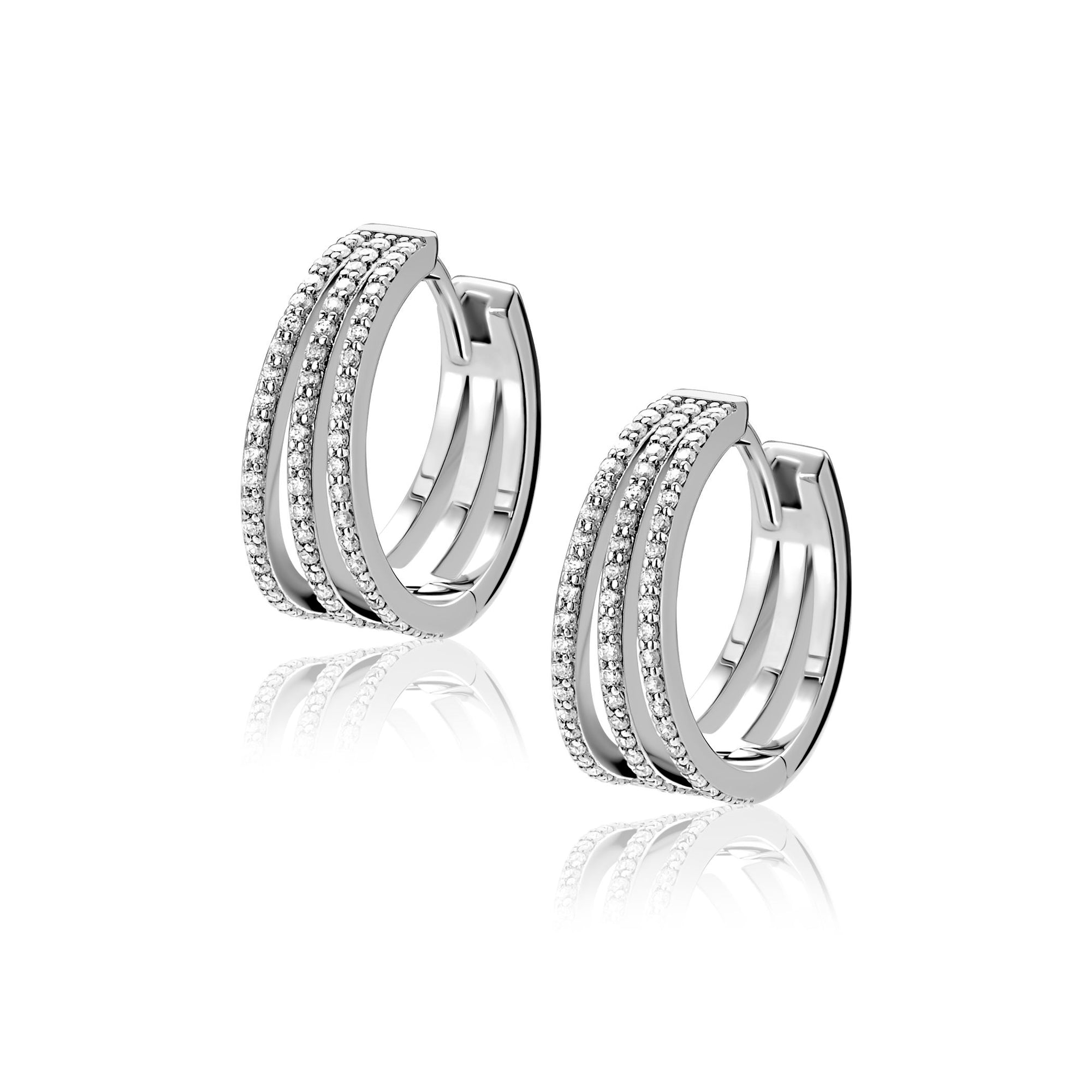 ZINZI zilveren multi-look oorringen met luxe scharniersluiting 7mm breed 18mm ZIO2727L - PansiteNederland.nl