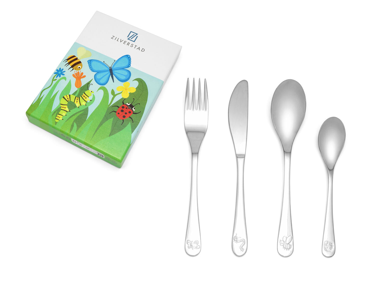 Zilverstad Kinderbestek Natuurvriendjes RVS - 6835070