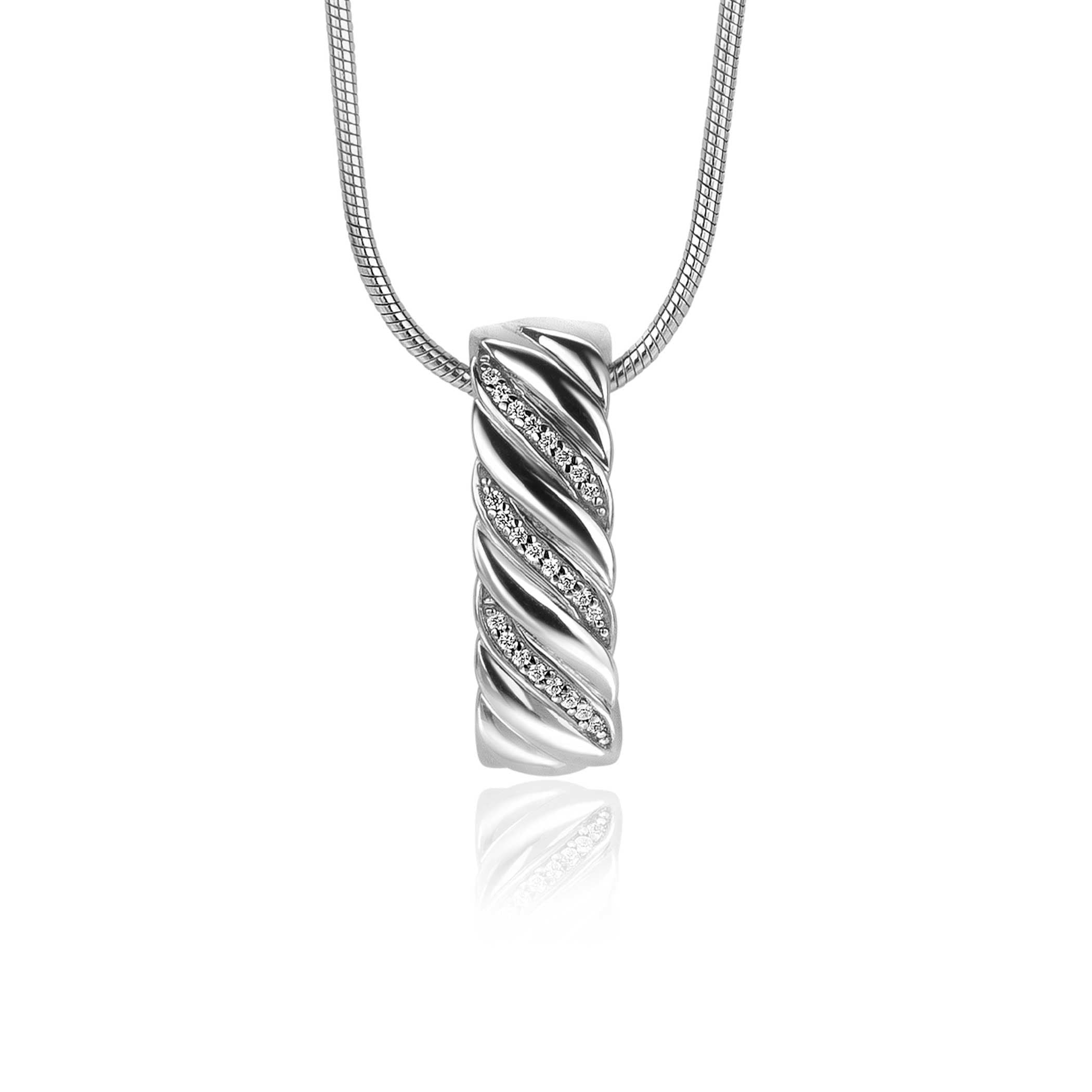 ZINZI Zilveren Hanger met Witte Zirkonia - ZIH2244