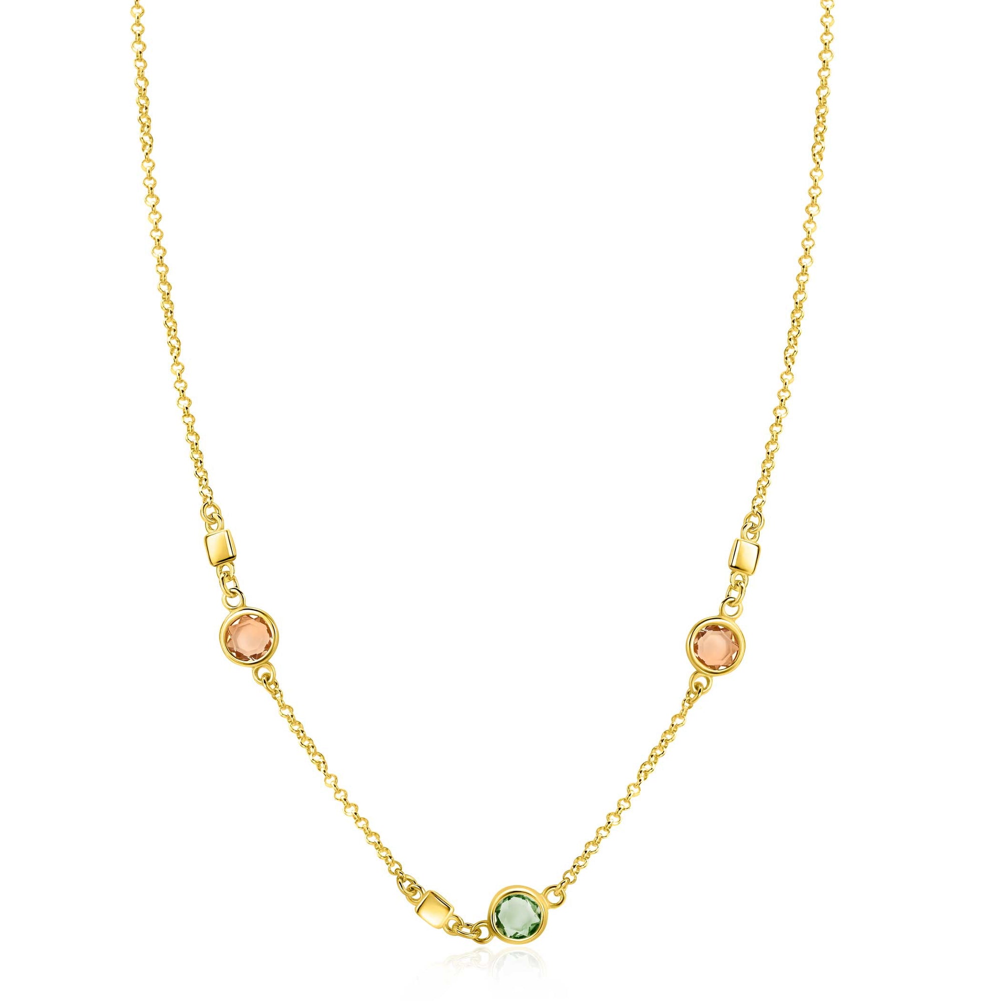 ZINZI Verguld Zilveren Ketting ZIC2907 - ZIC2907