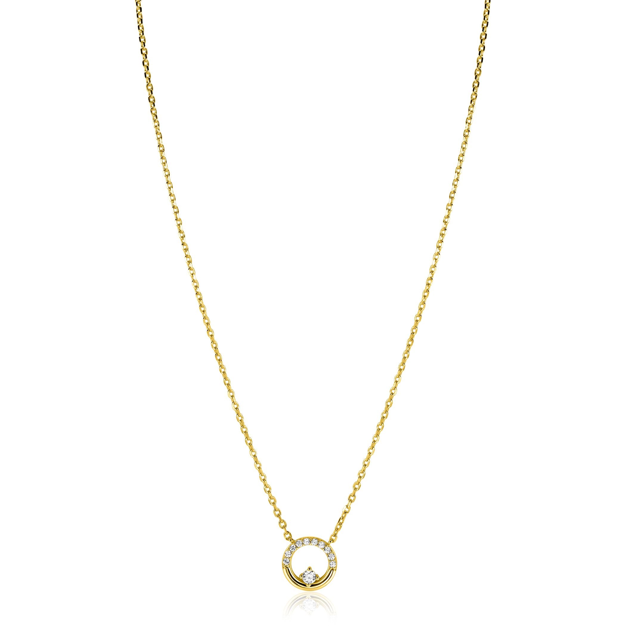 ZINZI Verguld Zilveren Ketting 42-45cm - ZIC2725Y