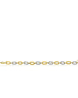 ZINZI gold plated armband met bicolor rechthoekige schakels 6,5mm ZIA2757