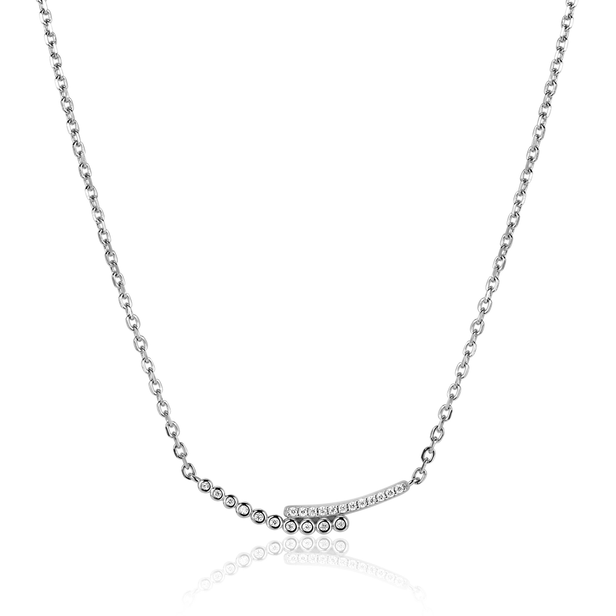 ZINZI Zilveren Ketting 42-45 cm - ZIC2729