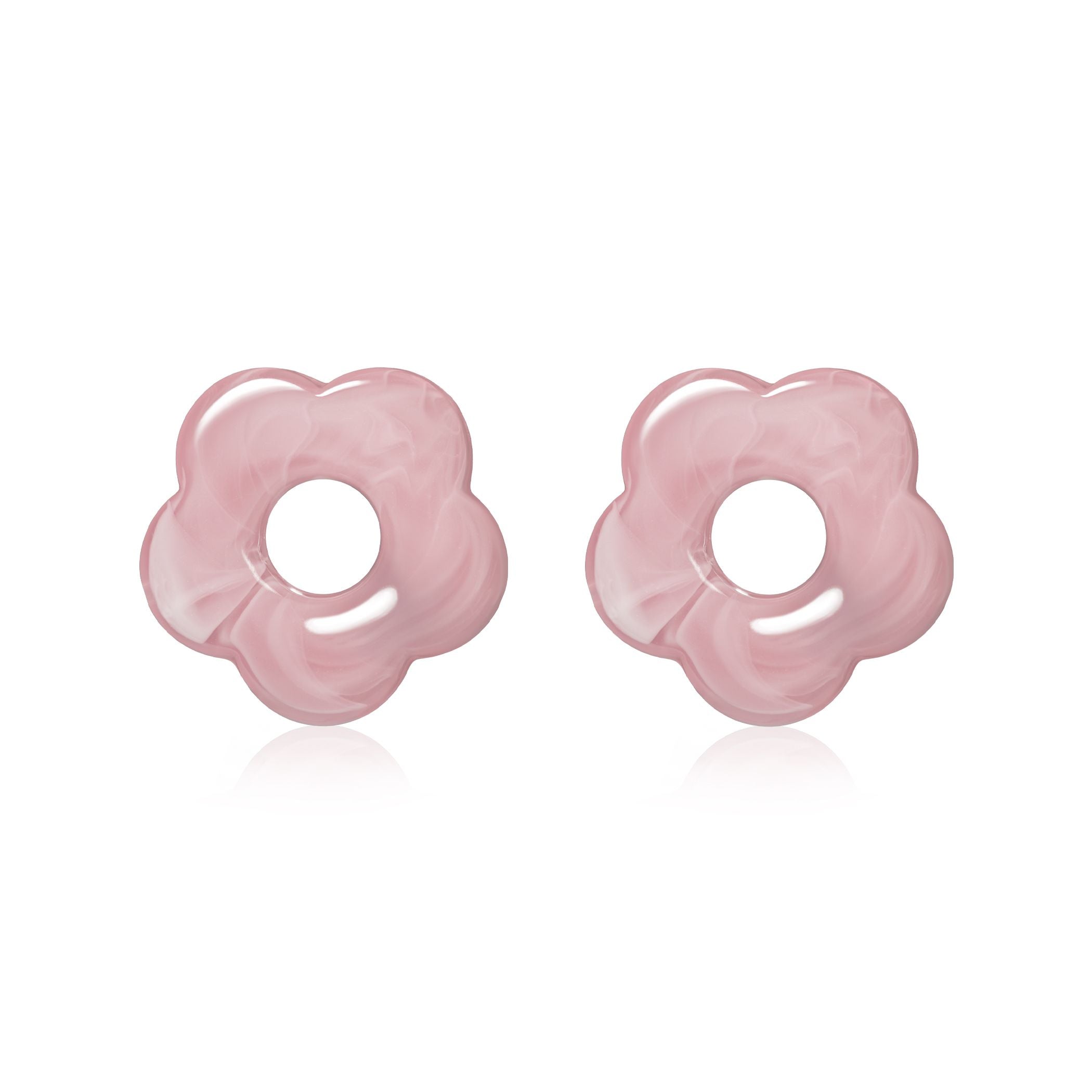 ZINZI Kunststof Oorbedels 26mm roze - ZICH2720R