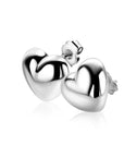 Zinzi 13mm zilveren oorstekers in bolle hart vorm ZIO2672 - PansiteNederland.nl