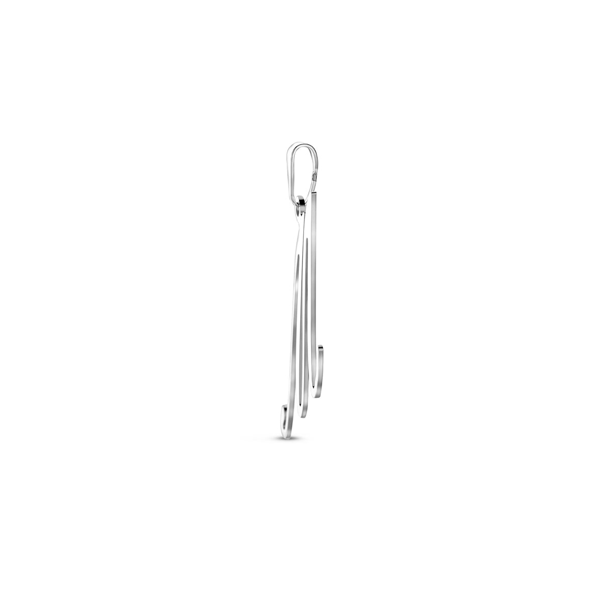 Hanger sierletter M 28,5 mm zilver #Letter_M