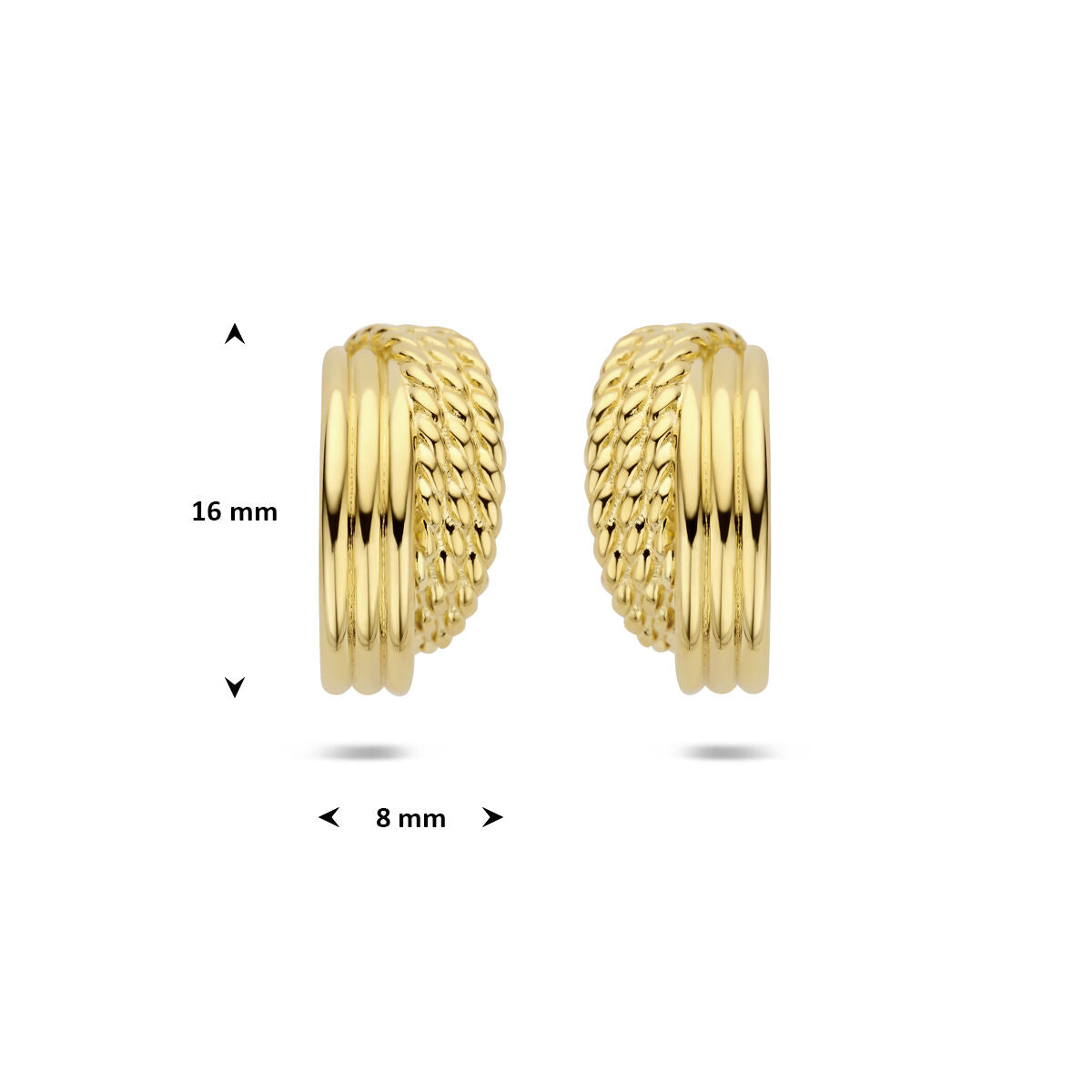 Fantasy Collection Oorbellen 16 mm 1 micron zilver verguld