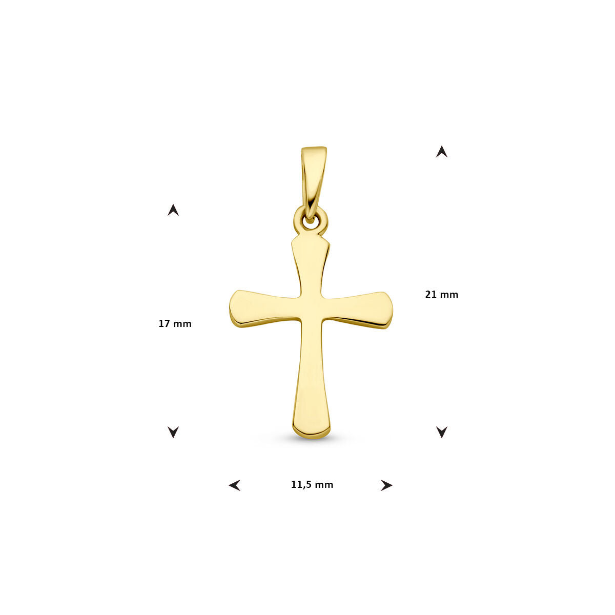 Fantasy Collection Hanger kruis 14K geelgoud