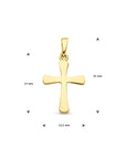 14K geelgoud hanger kruis 4029490