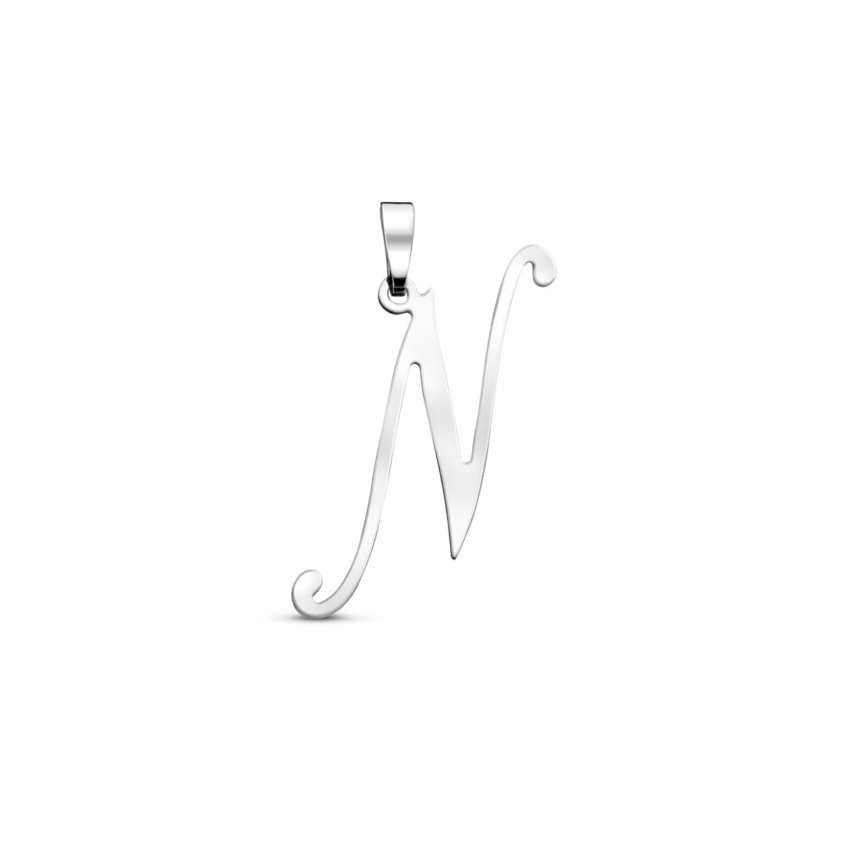Hanger sierletter N 25 mm zilver #Letter_N