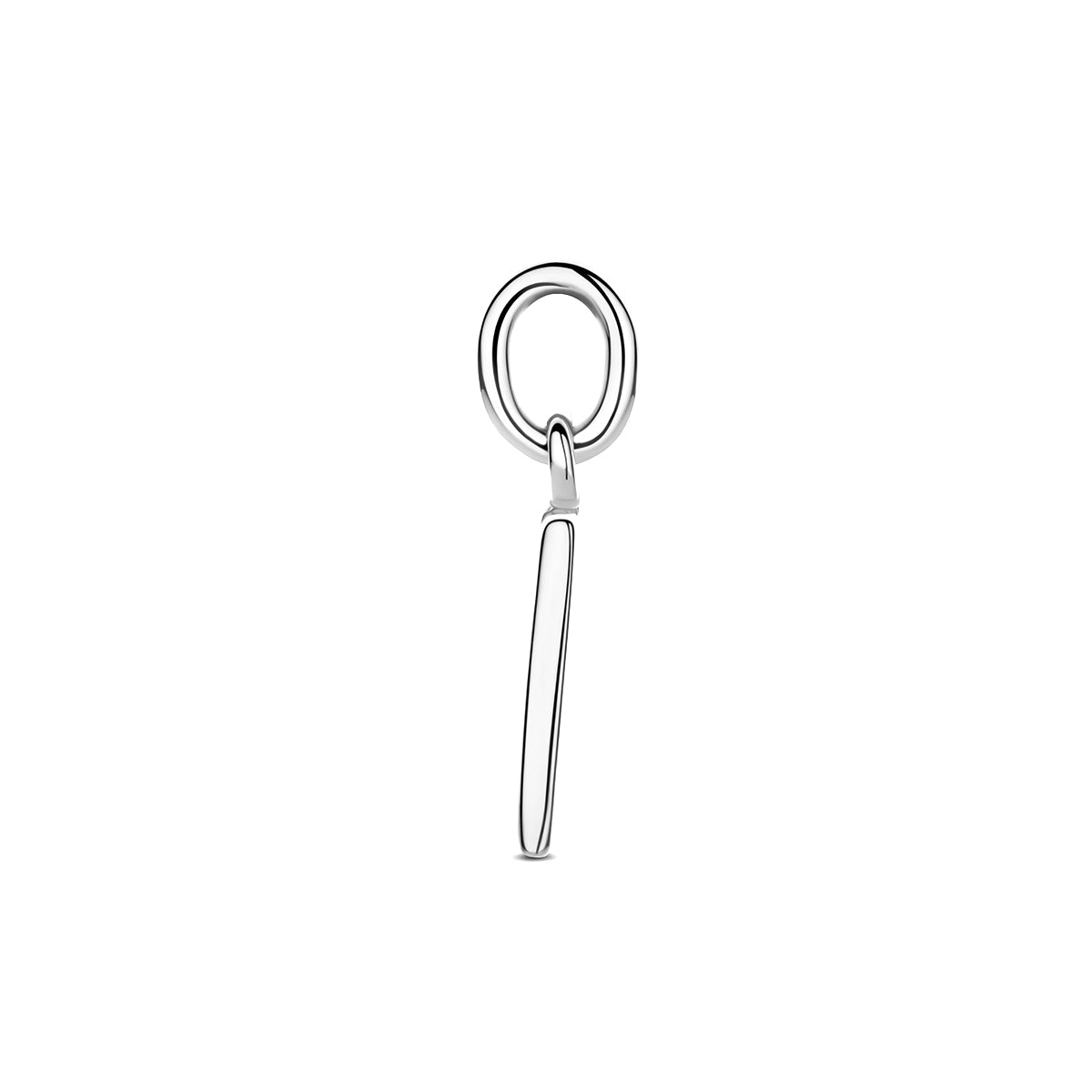 Hanger letter H 12 mm zilver gerhodineerd #Letter_H