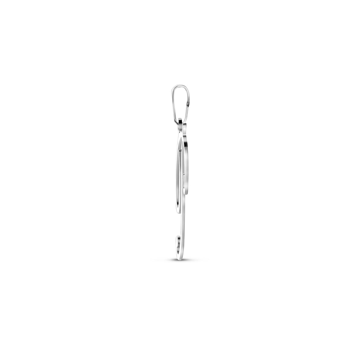 Hanger sierletter P 27,5 mm zilver #Letter_P