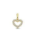 9K Geelgouden 9k hanger hart zirkonia 8 mm - 8000276 - PansiteNederland.nl