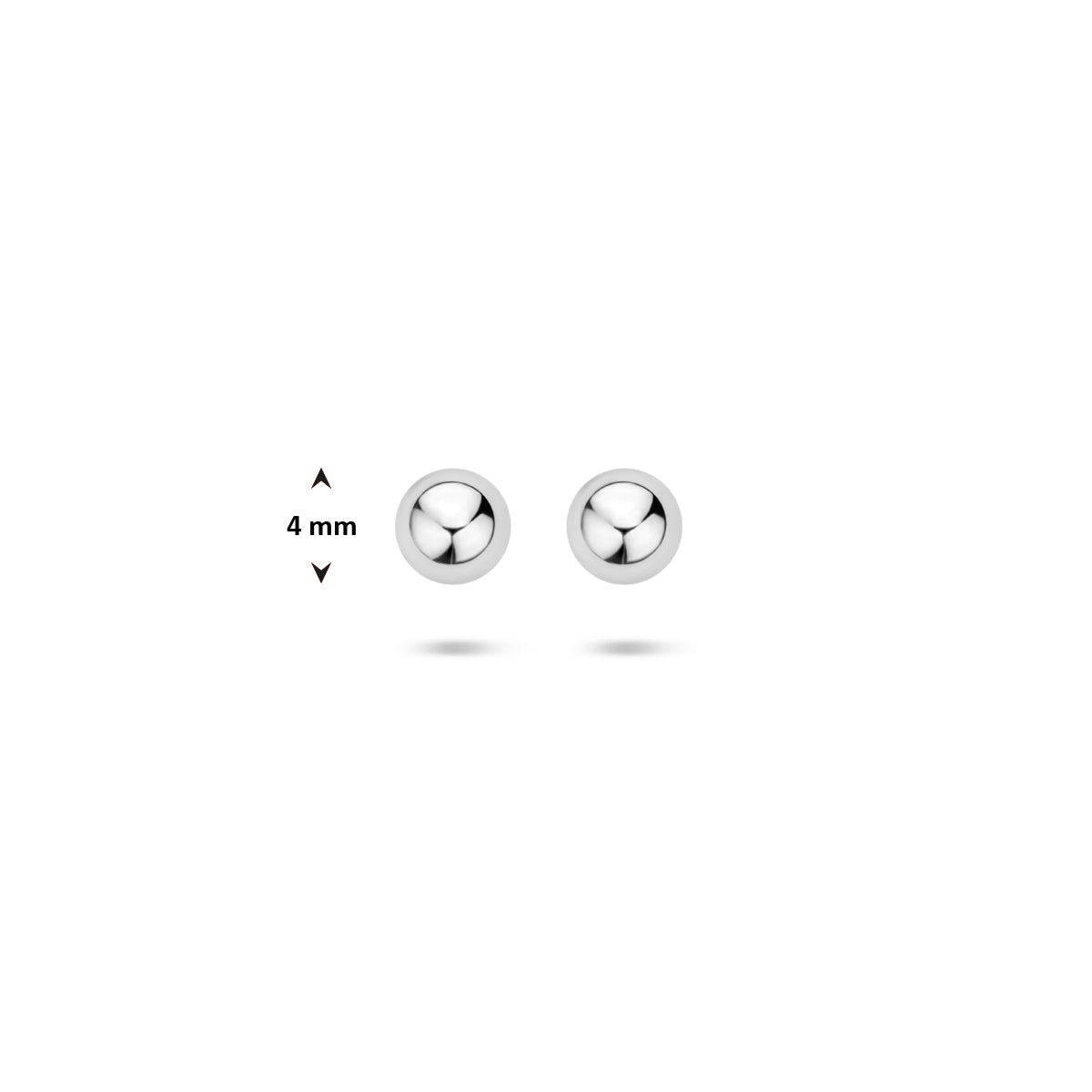 Oorbellen bolletje zilver 4 mm #Diameter (mm)_4