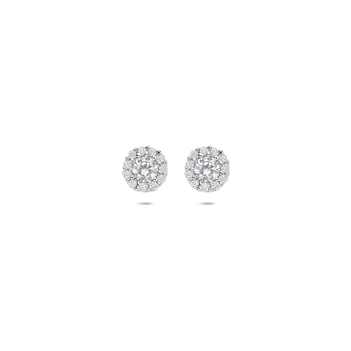 Fantasy Collection Oorbellen zirkonia 6 mm zilver