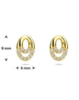 14K oorknoppen zirkonia 8 mm - 4034569