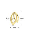 14K geelgouden hanger poli/mat diamant 0.02ct h si 15,5 mm - 4034619 - PansiteNederland.nl