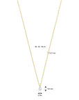 18K geelgoud collier diamant 40 - 42 - 44 cm 0.10ct g si 7000196 - PansiteNederland.nl