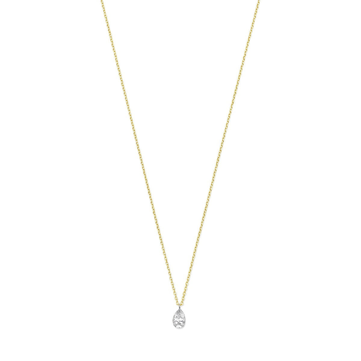 Fantasy Collection Collier diamant 40 - 42 - 44 cm 0.15ct g si 18K geelgoud