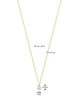 18K geelgoud collier diamant 40 - 42 - 44 cm 0.15ct g si 7000210 - PansiteNederland.nl