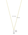 18K geelgoud collier diamant 40 - 42 - 44 cm 0.20ct g si 7000219 - PansiteNederland.nl