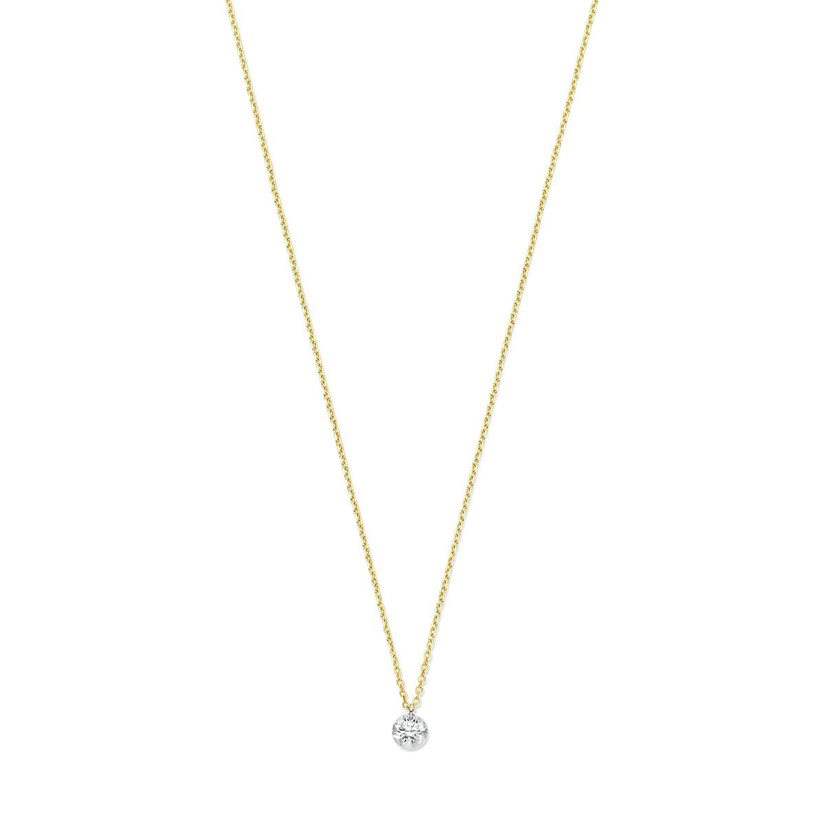 Fantasy Collection Collier diamant 40 - 42 - 44 cm 0.20ct g si 18K geelgoud