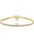 18K Geelgoud Tennisarmband Diamant 2.00Ct H Si 2,3 Mm 17,5 Cm 7000249 - PansiteNederland.nl