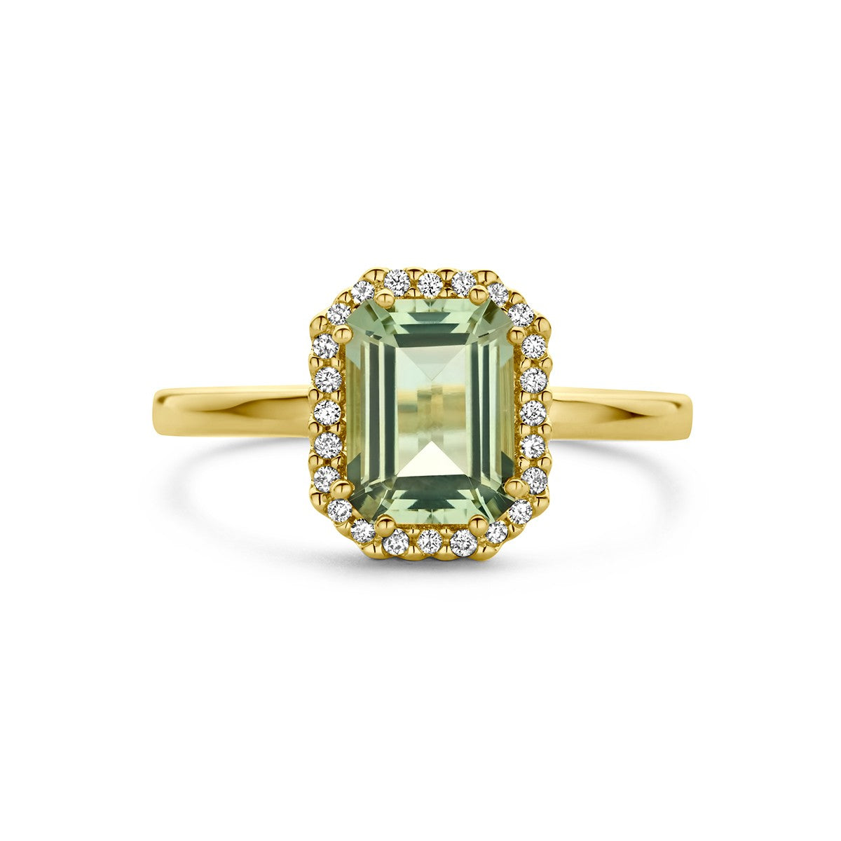 Fantasy Collection Ring amethist, diamant 18K geelgoud