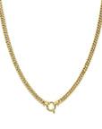 18K geelgoud collier gourmette 5,8 mm 45 cm met groot springslot 7000260 - PansiteNederland.nl