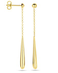18K Geelgoud Oorhangers Druppel 25 Mm 7000312 - PansiteNederland.nl