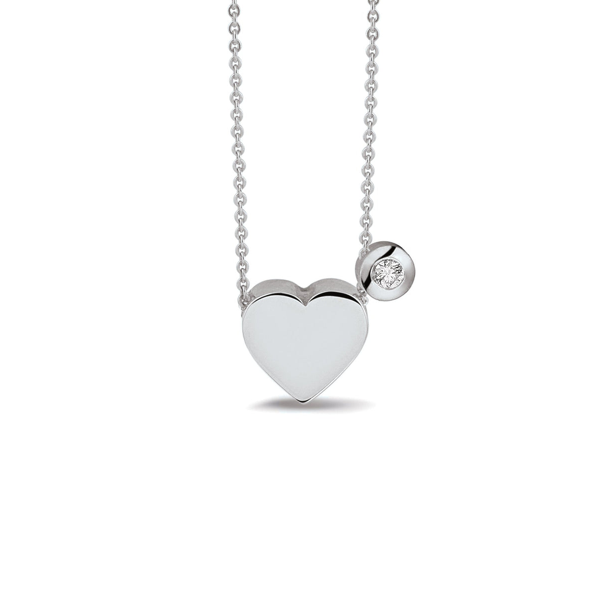 See You Mini hart met zirkonia ashanger zilver – 701 – afbeelding 1