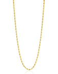 ZINZI gold plated zilveren scroll schakelketting, waarbij de schakels een dubbele krul/kronkeling maken 42-45cm ZIC2479G