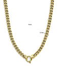 14K Geelgouden collier gourmette 7,7 mm 45 cm met groot springslot 14K geelgoud 4028365 - PansiteNederland.nl