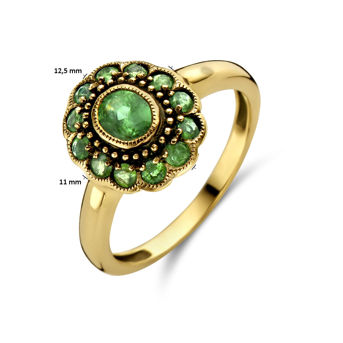 Ring smaragd 14K geelgoud