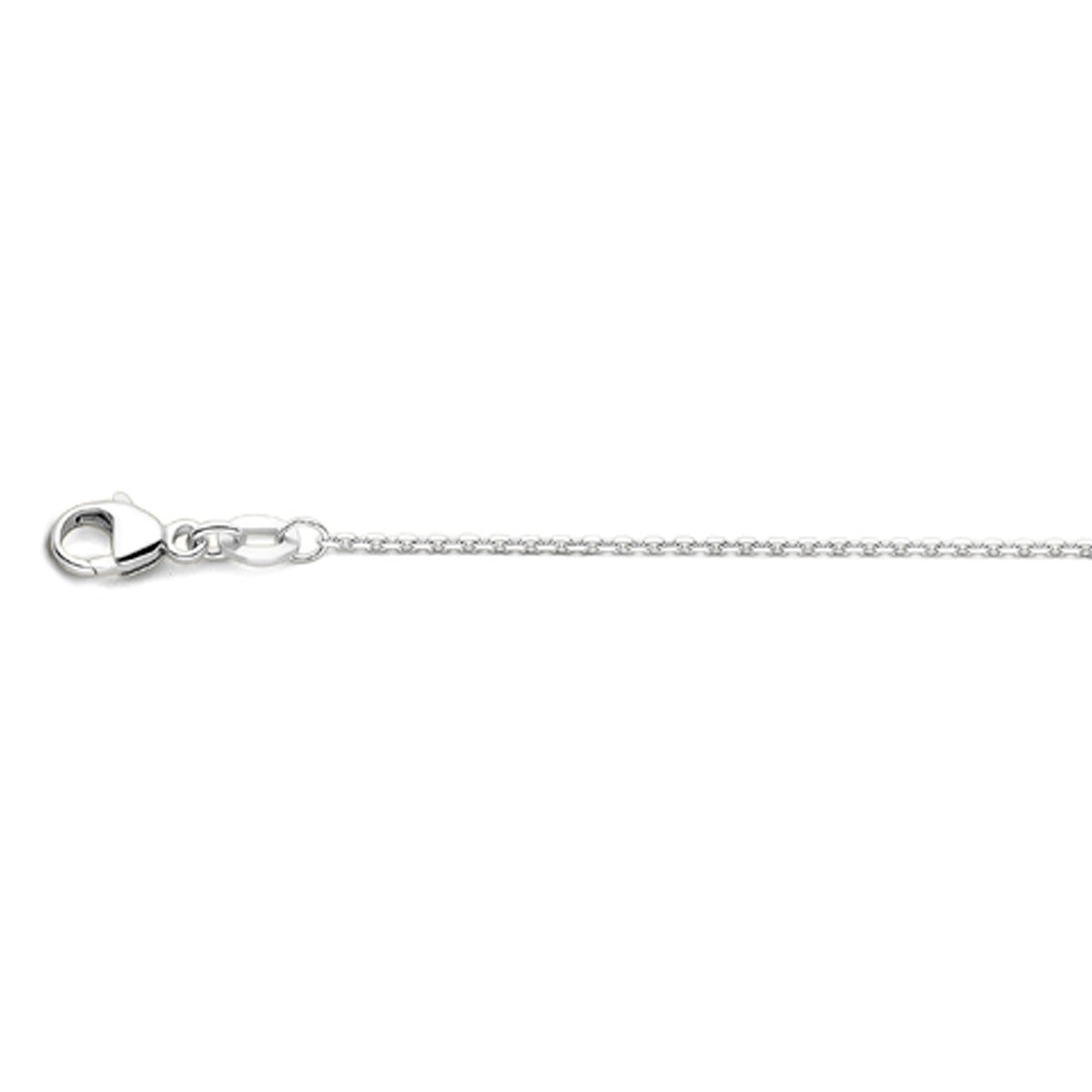 Fantasy Collection Collier anker gediamanteerd 1,1 mm 41 - 43 - 45 cm 18K witgoud